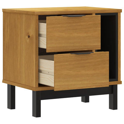 vidaXL Bedside Cabinet "FLAM" 49x35x50 cm Solid Wood Pine 4