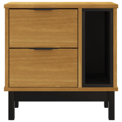 vidaXL Bedside Cabinet "FLAM" 49x35x50 cm Solid Wood Pine 5