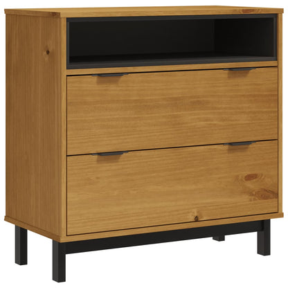 vidaXL Drawer Cabinet FLAM 80x40x80 cm Solid Wood Pine 2
