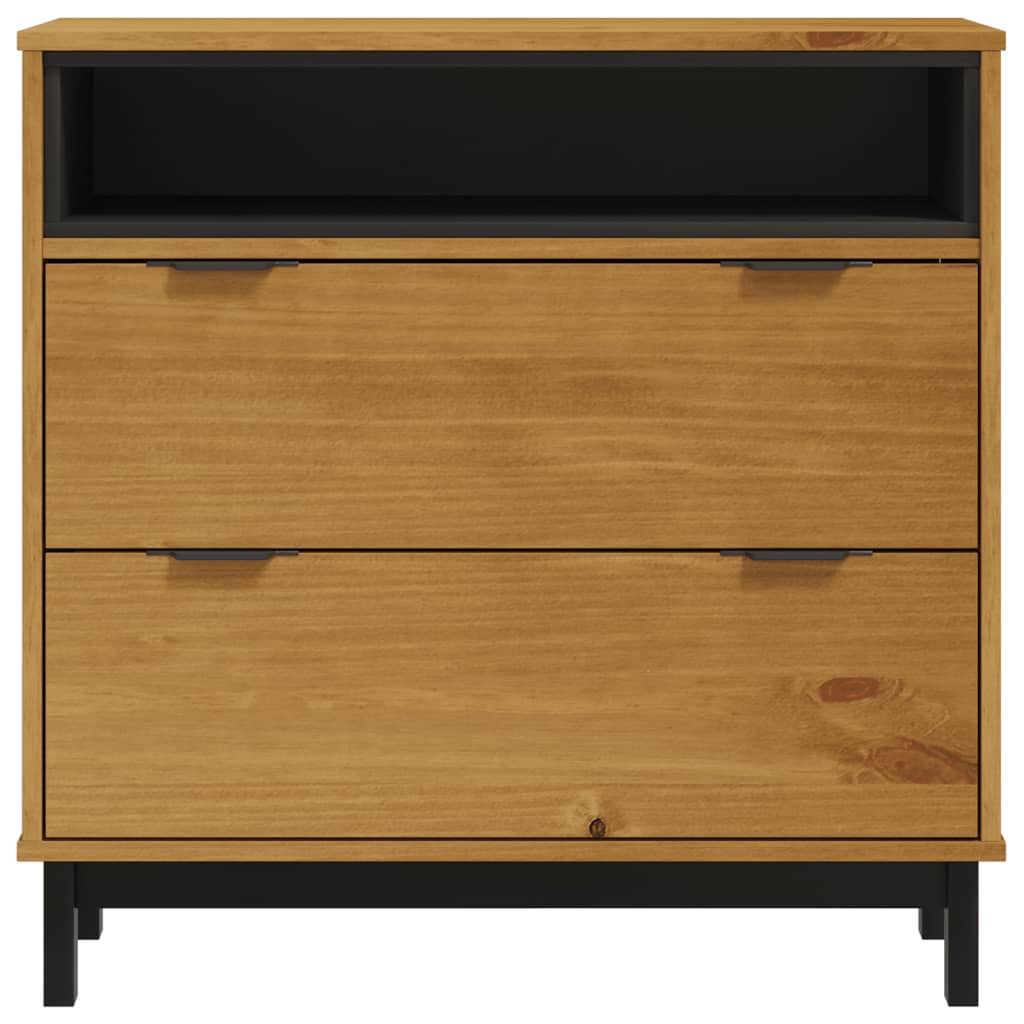 vidaXL Drawer Cabinet FLAM 80x40x80 cm Solid Wood Pine 5