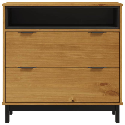 vidaXL Drawer Cabinet FLAM 80x40x80 cm Solid Wood Pine 5