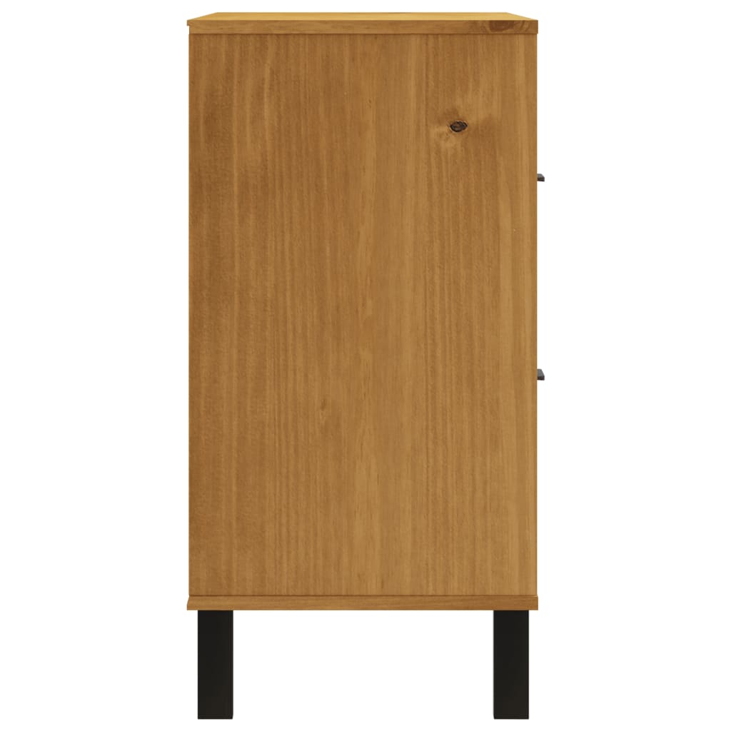 vidaXL Drawer Cabinet FLAM 80x40x80 cm Solid Wood Pine 6