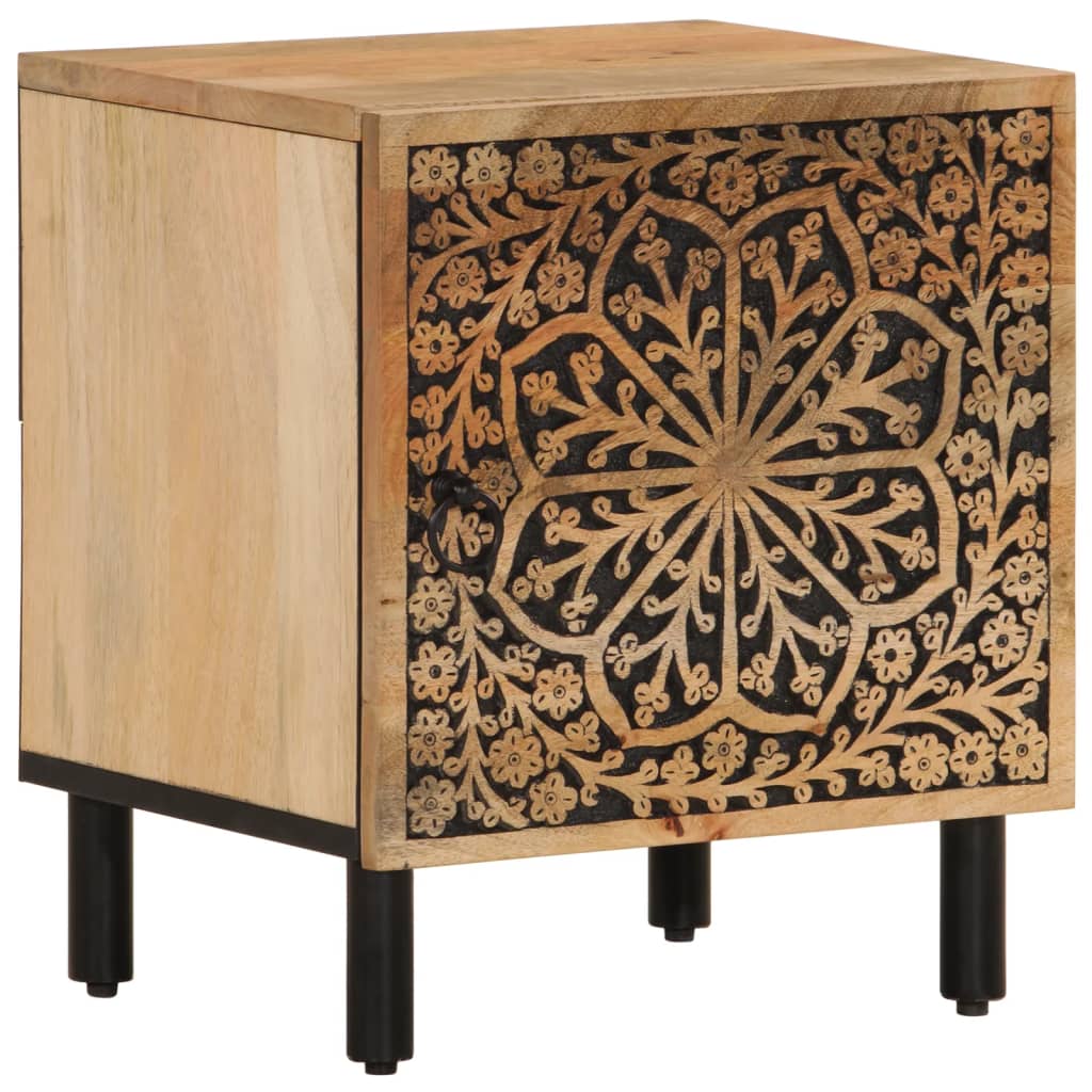 vidaXL Bedside Cabinet 40x33x46 cm Solid Wood Mango 2