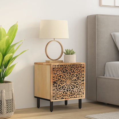 vidaXL Bedside Cabinet 40x33x46 cm Solid Wood Mango 3