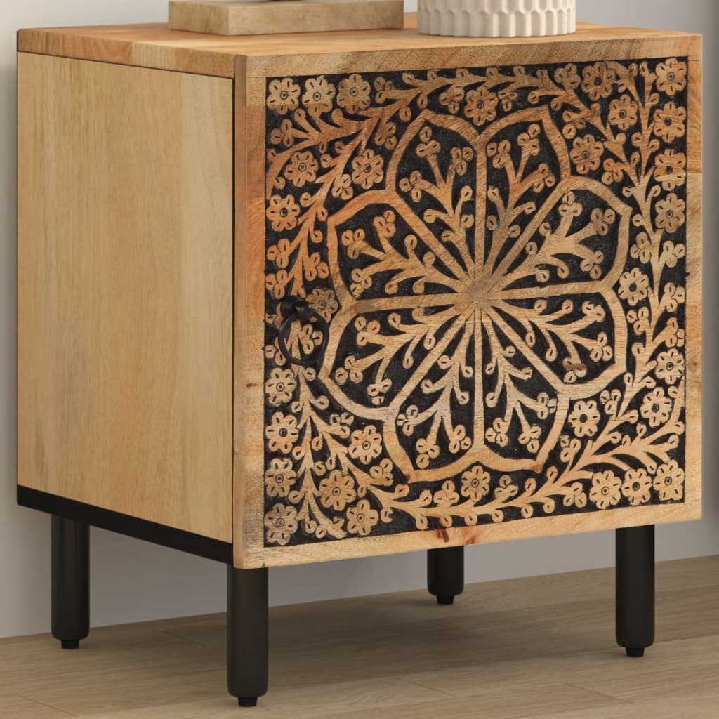 vidaXL Bedside Cabinet 40x33x46 cm Solid Wood Mango 1