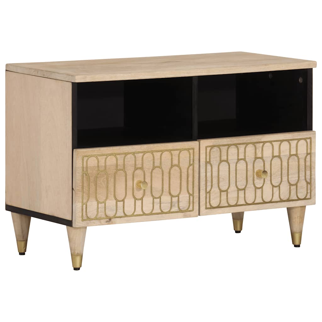 vidaXL TV Cabinet | Bleached Natural | Solid Mango Wood with Bleached Finish 2