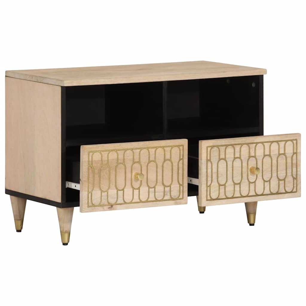 vidaXL TV Cabinet | Bleached Natural | Solid Mango Wood with Bleached Finish 3