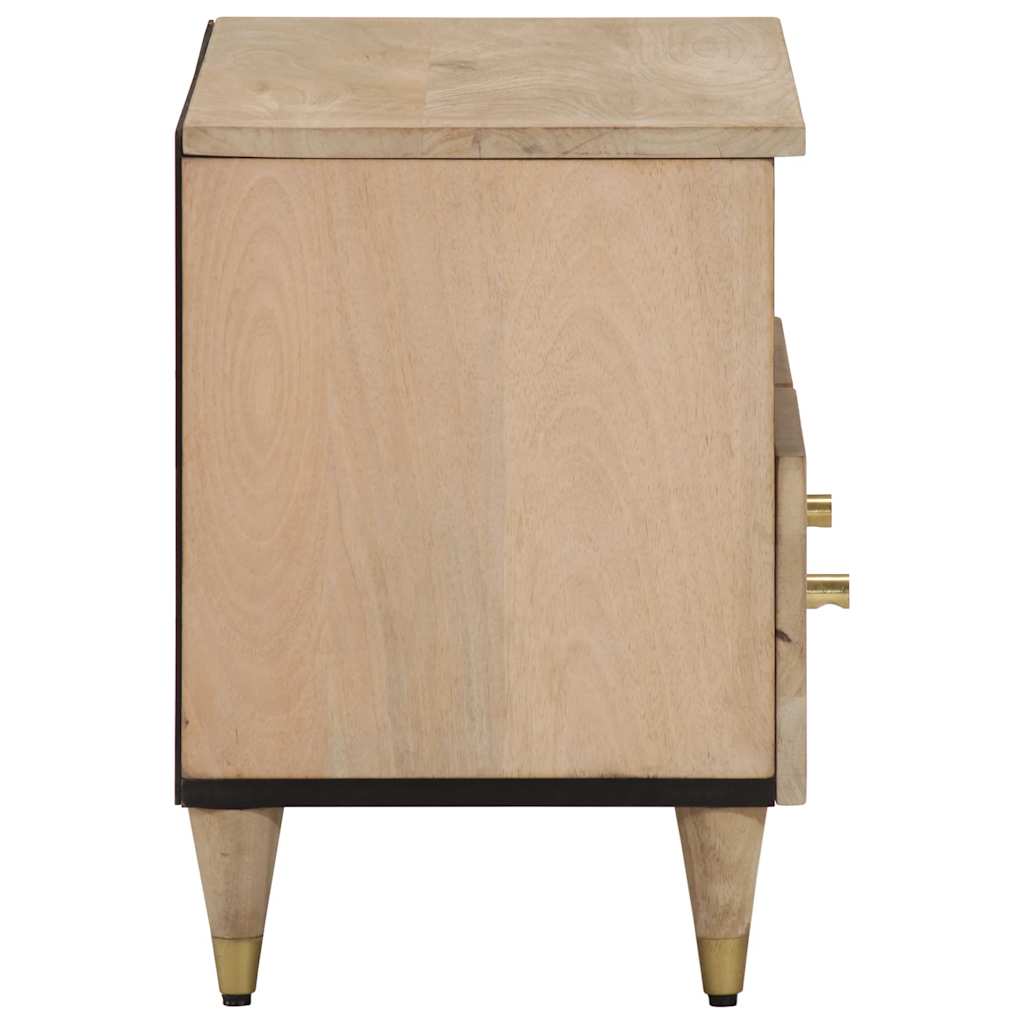 vidaXL TV Cabinet | Bleached Natural | Solid Mango Wood with Bleached Finish 5