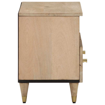 vidaXL TV Cabinet | Bleached Natural | Solid Mango Wood with Bleached Finish 5