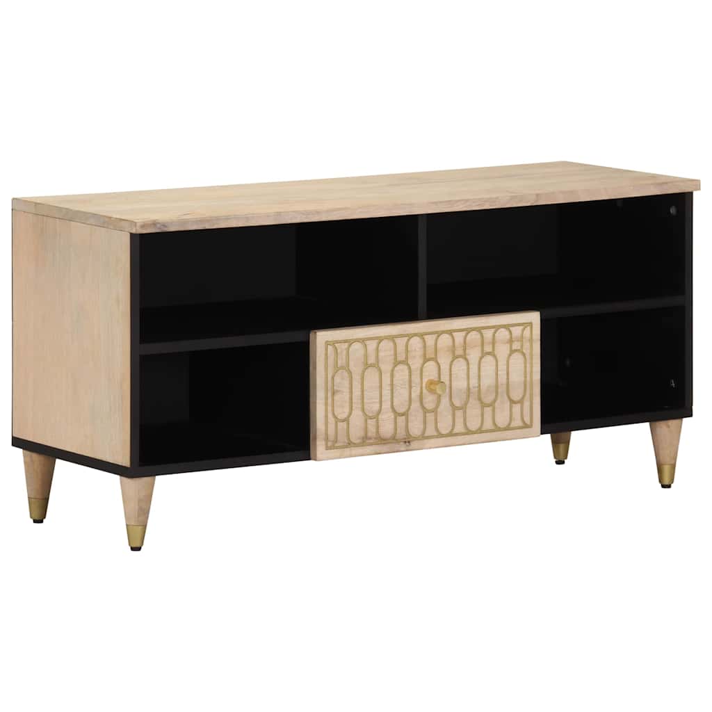 vidaXL TV Cabinet 100x33x46 cm Solid Wood Mango 2