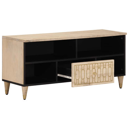 vidaXL TV Cabinet 100x33x46 cm Solid Wood Mango 4