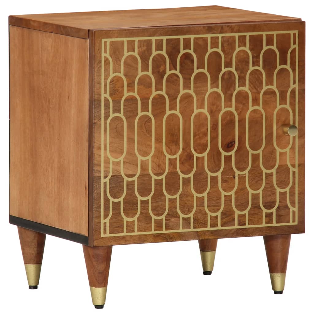 vidaXL Bedside Cabinet 40x33x46 cm Solid Wood Mango 1