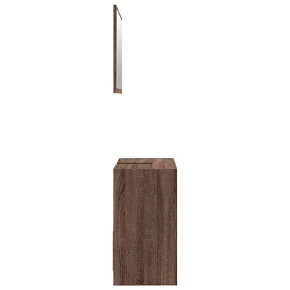 vidaXL 2 Piece Bathroom Furniture Set Brown Oak Engineered Wood 6