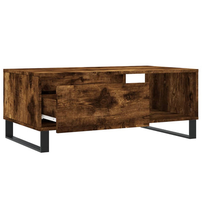 vidaXL Coffee Table Smoked Oak 90x50x36.5 cm Engineered Wood 6