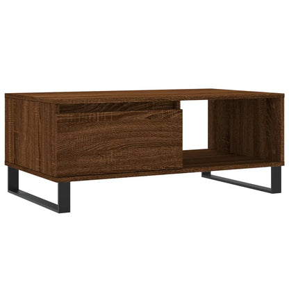 vidaXL Coffee Table Brown Oak 90x50x36.5 cm Engineered Wood 2