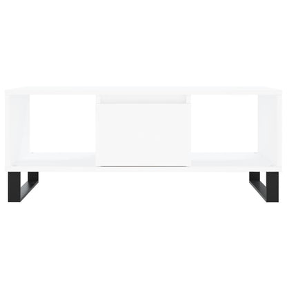 vidaXL Coffee Table White 90x50x36.5 cm Engineered Wood 5