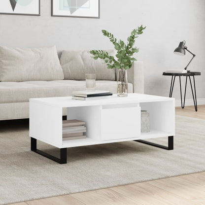 vidaXL Coffee Table White 90x50x36.5 cm Engineered Wood 1