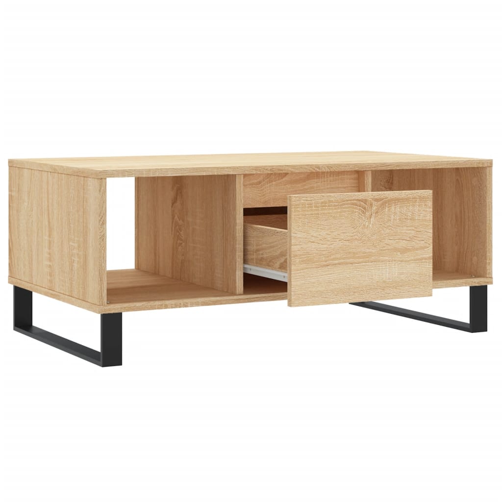 vidaXL Coffee Table Sonoma Oak 90x50x36.5 cm Engineered Wood 6
