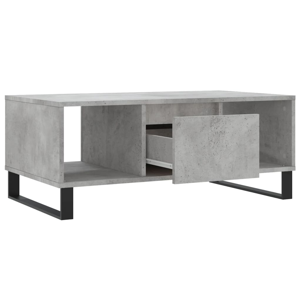 vidaXL Coffee Table Concrete Grey 90x50x36.5 cm Engineered Wood 6