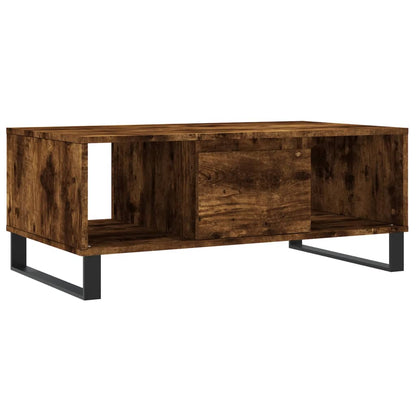 vidaXL Coffee Table Smoked Oak 90x50x36.5 cm Engineered Wood 2