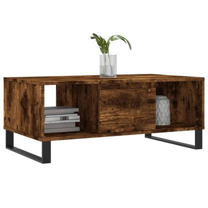 vidaXL Coffee Table Smoked Oak 90x50x36.5 cm Engineered Wood 3