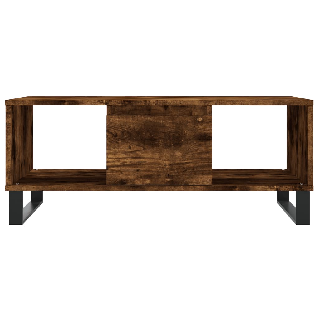 vidaXL Coffee Table Smoked Oak 90x50x36.5 cm Engineered Wood 5