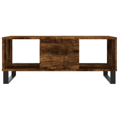 vidaXL Coffee Table Smoked Oak 90x50x36.5 cm Engineered Wood 5