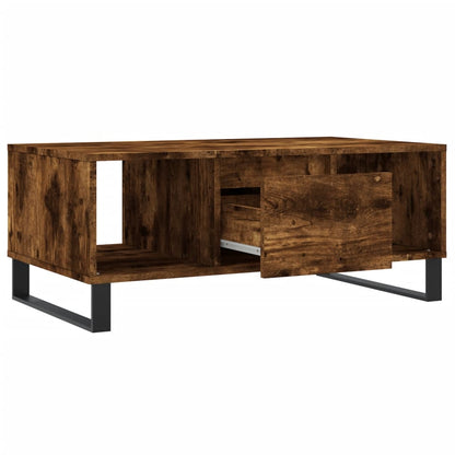 vidaXL Coffee Table Smoked Oak 90x50x36.5 cm Engineered Wood 6
