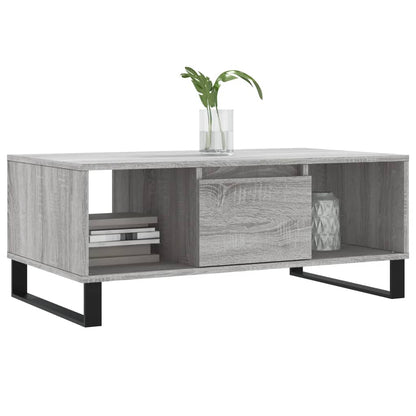 vidaXL Coffee Table Grey Sonoma 90x50x36.5 cm Engineered Wood 3
