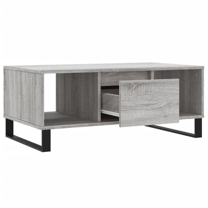 vidaXL Coffee Table Grey Sonoma 90x50x36.5 cm Engineered Wood 6
