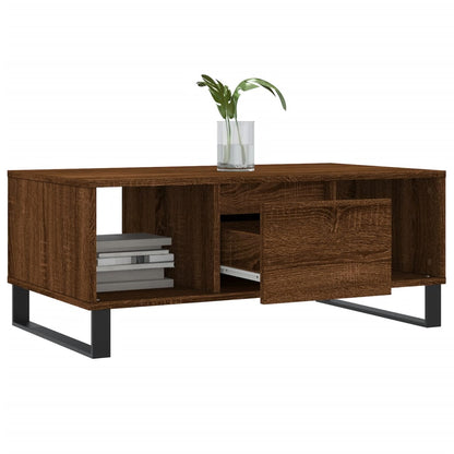 vidaXL Coffee Table Brown Oak 90x50x36.5 cm Engineered Wood 4