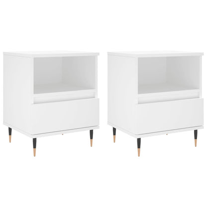 vidaXL Bedside Cabinets 2 pcs White 40x35x50 cm Engineered Wood 2