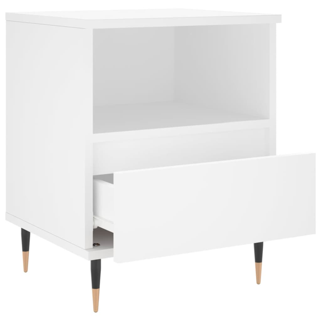 vidaXL Bedside Cabinets 2 pcs White 40x35x50 cm Engineered Wood 6