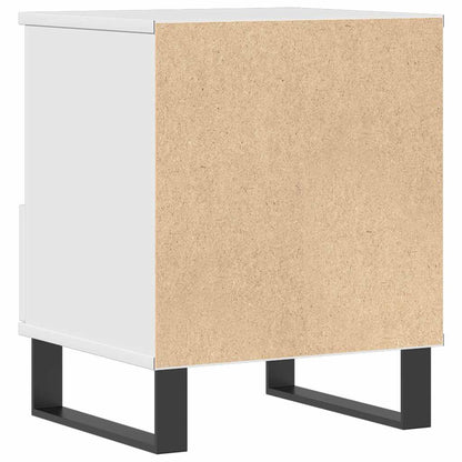 vidaXL Bedside Cabinet High Gloss White 40x35x50 cm Engineered Wood 5