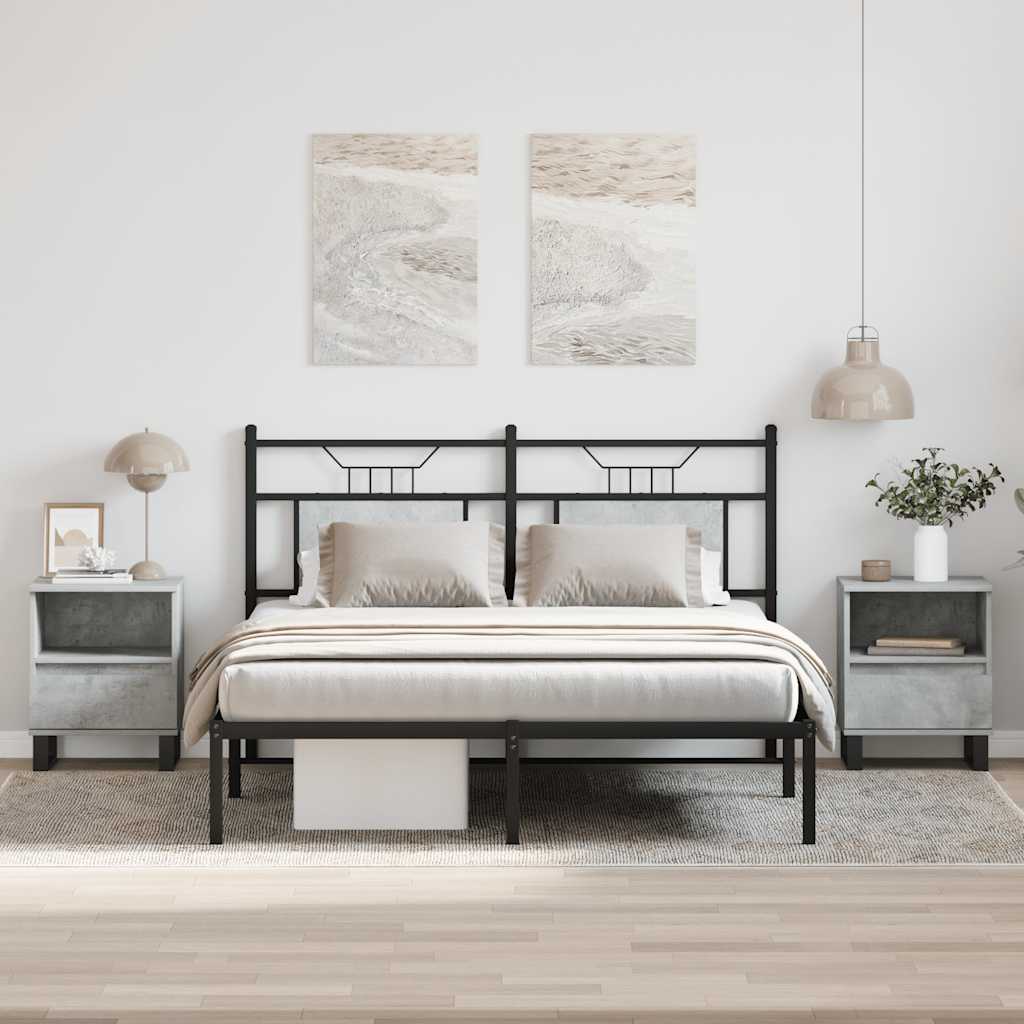 vidaXL Bedside Cabinets 2 pcs Concrete Grey 40x35x50 cm Engineered Wood 1