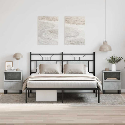 vidaXL Bedside Cabinets 2 pcs Concrete Grey 40x35x50 cm Engineered Wood 1