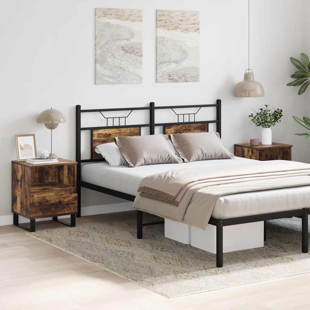 vidaXL Bedside Cabinets 2 pcs Smoked Oak 40x35x50 cm Engineered Wood 3