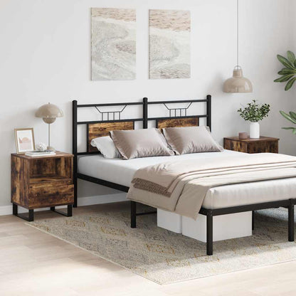vidaXL Bedside Cabinets 2 pcs Smoked Oak 40x35x50 cm Engineered Wood 3
