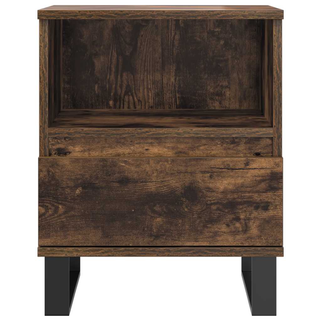 vidaXL Bedside Cabinets 2 pcs Smoked Oak 40x35x50 cm Engineered Wood 4