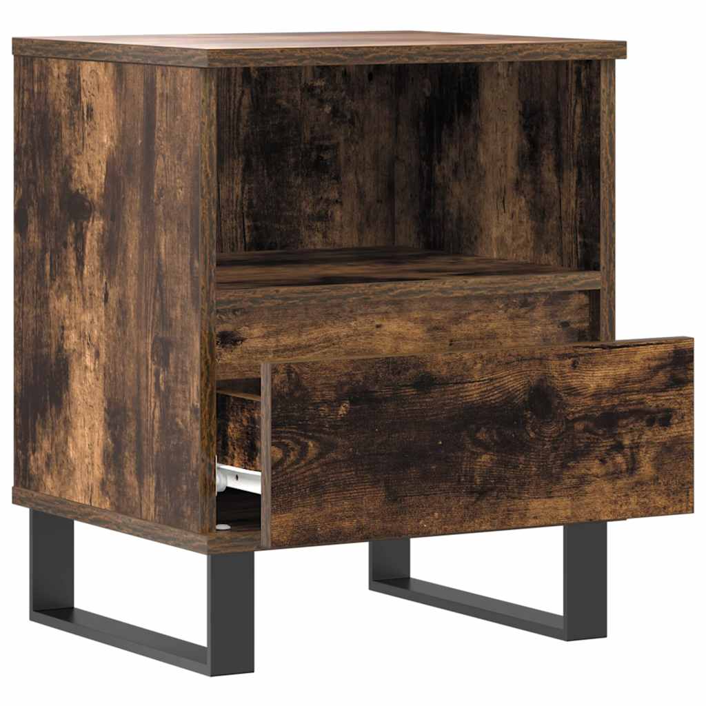 vidaXL Bedside Cabinets 2 pcs Smoked Oak 40x35x50 cm Engineered Wood 5