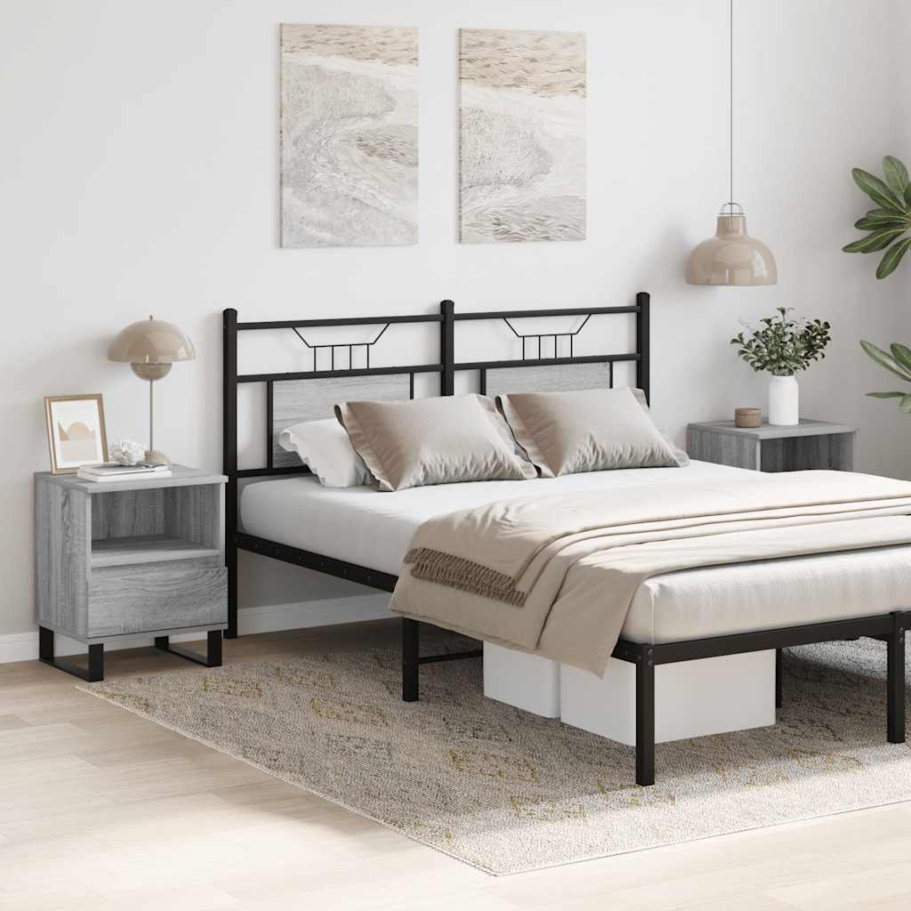 vidaXL Bedside Cabinets 2 pcs Grey Sonoma 40x35x50 cm Engineered Wood 3
