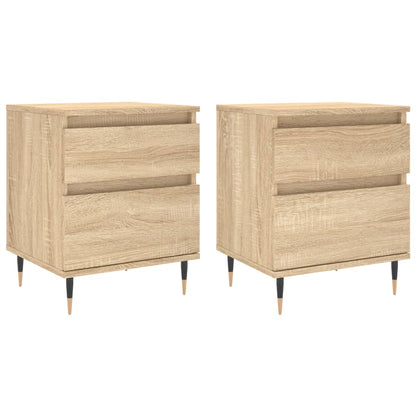 vidaXL Bedside Cabinets 2 pcs Sonoma Oak 40x35x50 cm Engineered Wood 2
