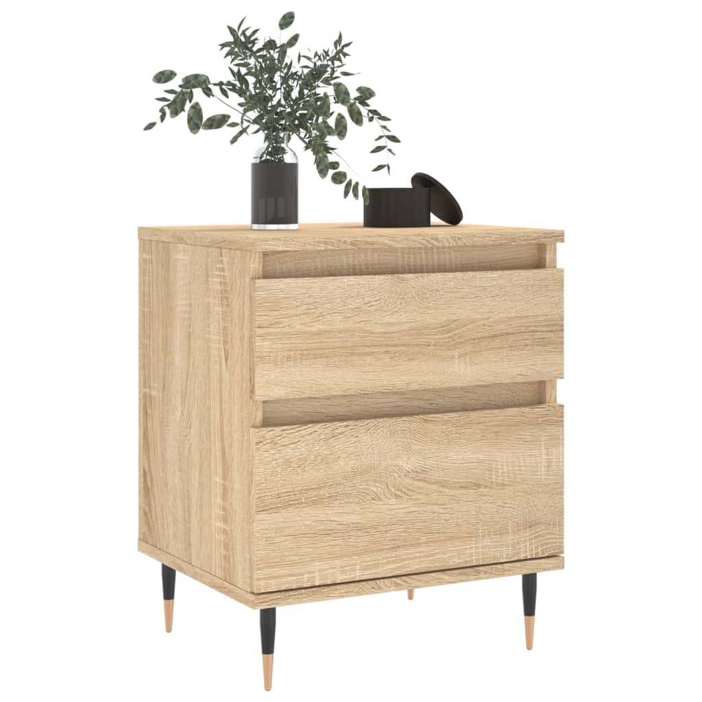 vidaXL Bedside Cabinets 2 pcs Sonoma Oak 40x35x50 cm Engineered Wood 3
