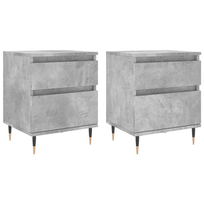 vidaXL Bedside Cabinets 2 pcs Concrete Grey 40x35x50 cm Engineered Wood 2