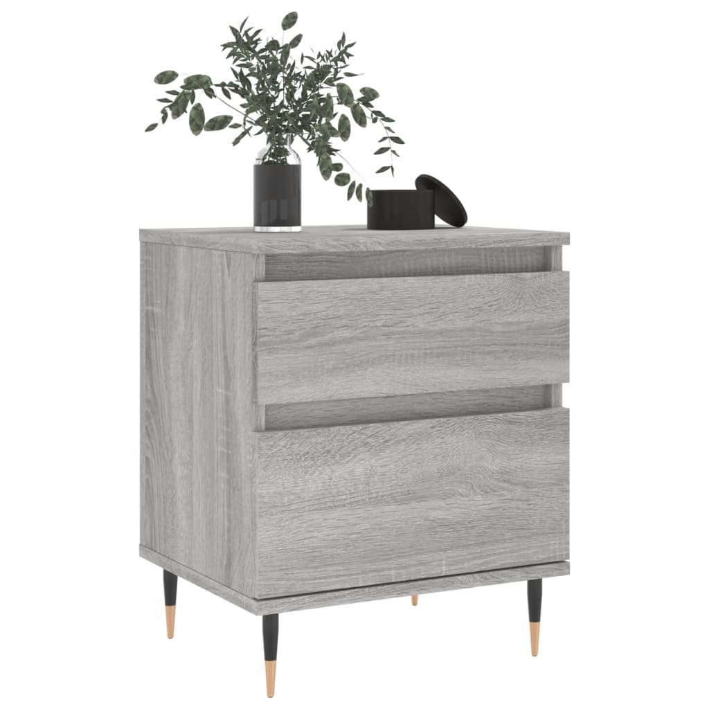 Bedside Cabinet 40x35x50 cm Engineered Wood Grey sonoma