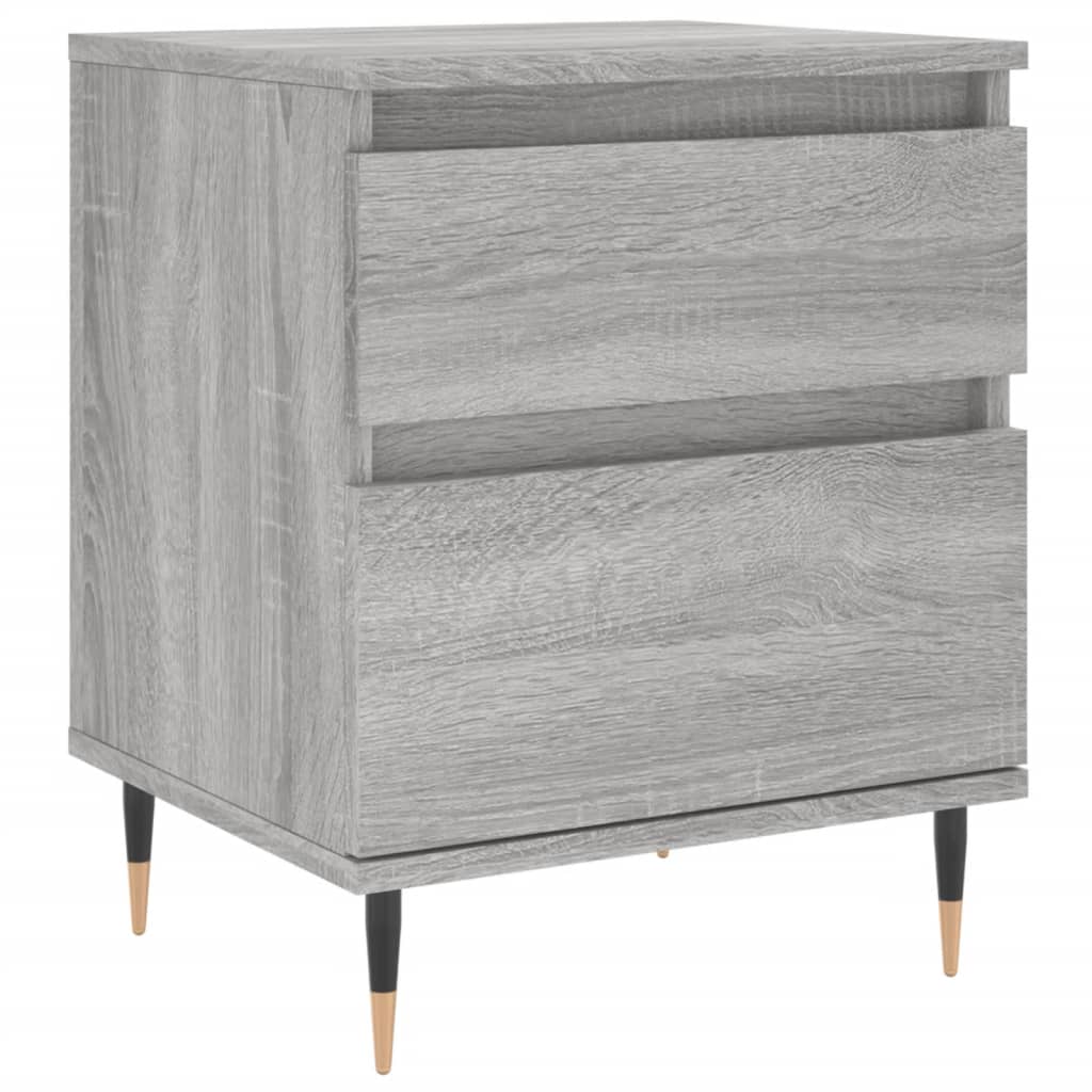 vidaXL Bedside Cabinets 2 pcs Grey Sonoma 40x35x50 cm Engineered Wood 3