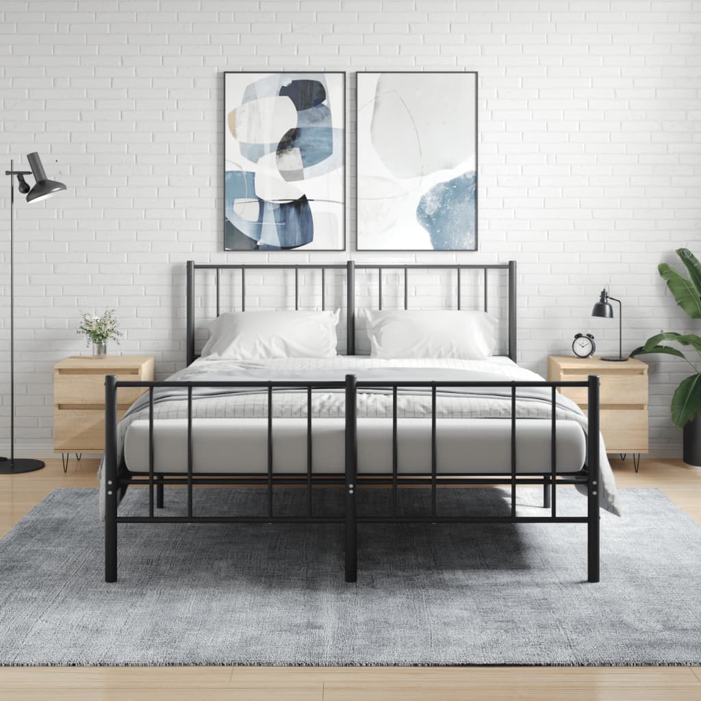 vidaXL Bedside Cabinets 2 pcs Sonoma Oak 40x35x50 cm Engineered Wood 1