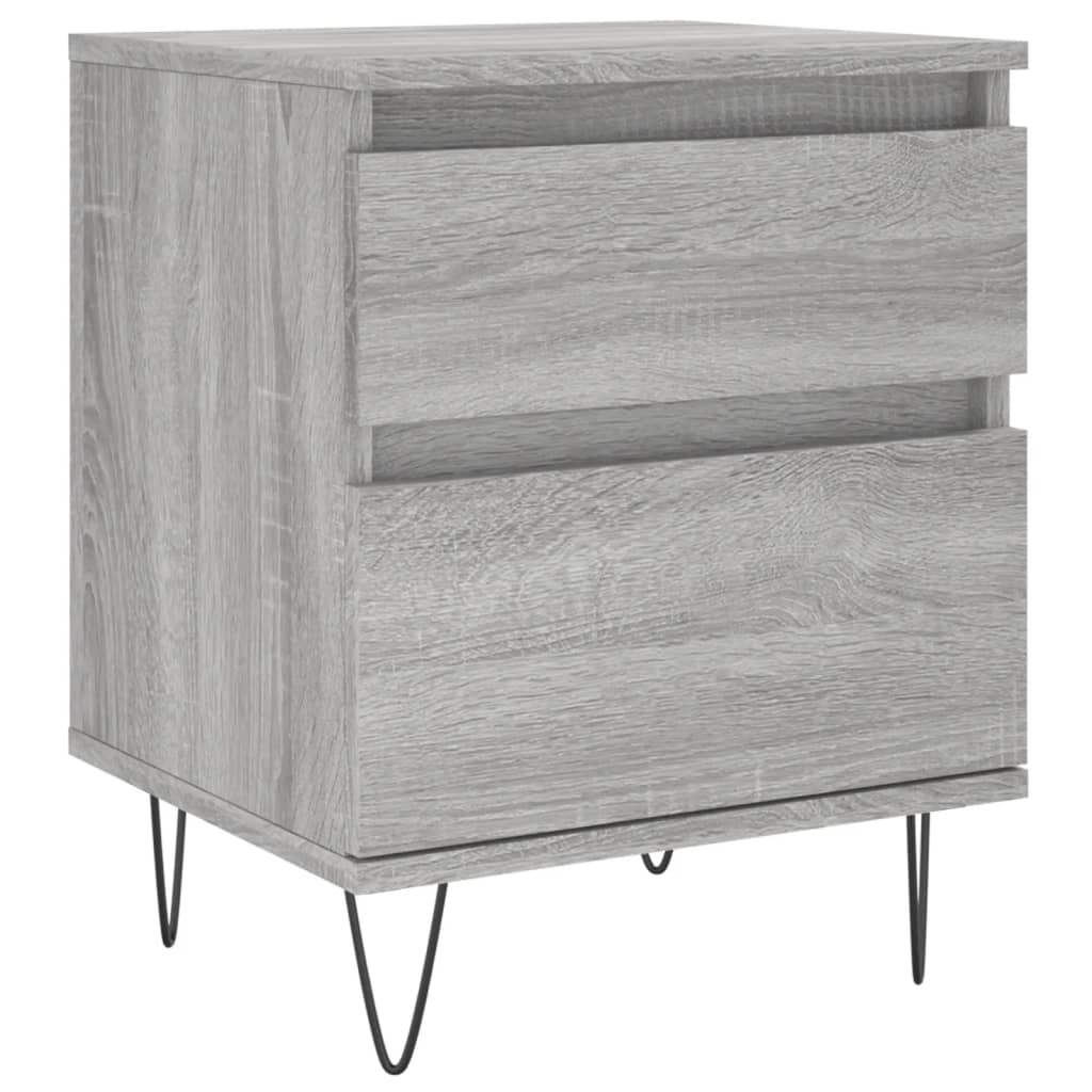 vidaXL Bedside Cabinets 2 pcs Grey Sonoma 40x35x50 cm Engineered Wood 3