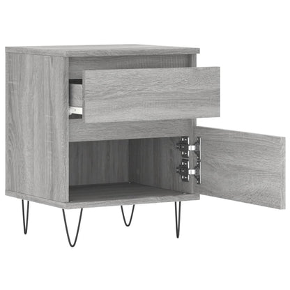 vidaXL Bedside Cabinets 2 pcs Grey Sonoma 40x35x50 cm Engineered Wood 5