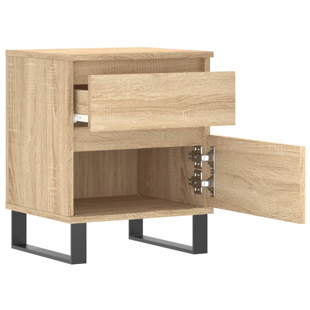vidaXL Bedside Cabinet Sonoma Oak 40x35x50 cm Engineered Wood 4